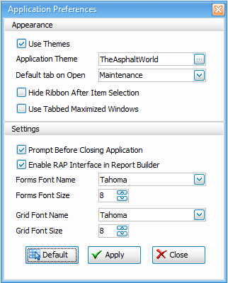 defaultsettings defaultsettings