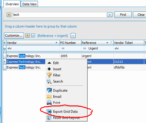 ExportGrid ExportGrid