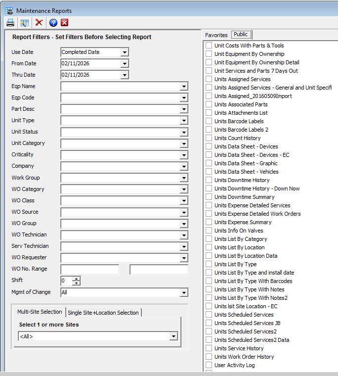 MaintenanceReports MaintenanceReports